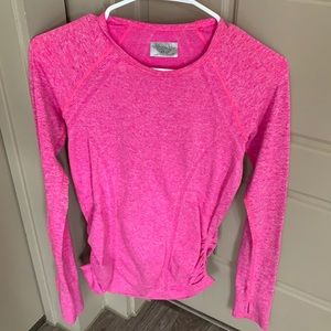 Athleta pink long sleeve workout tank